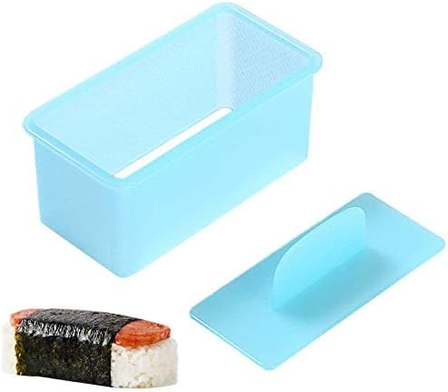 Non Stick Musubi Maker Press, BPA Free Sushi Making Kit Onigiri Mold, Non-Toxic Luncheon Meat Press Hawaiian Spams Musubi Maker Mold (Blue)