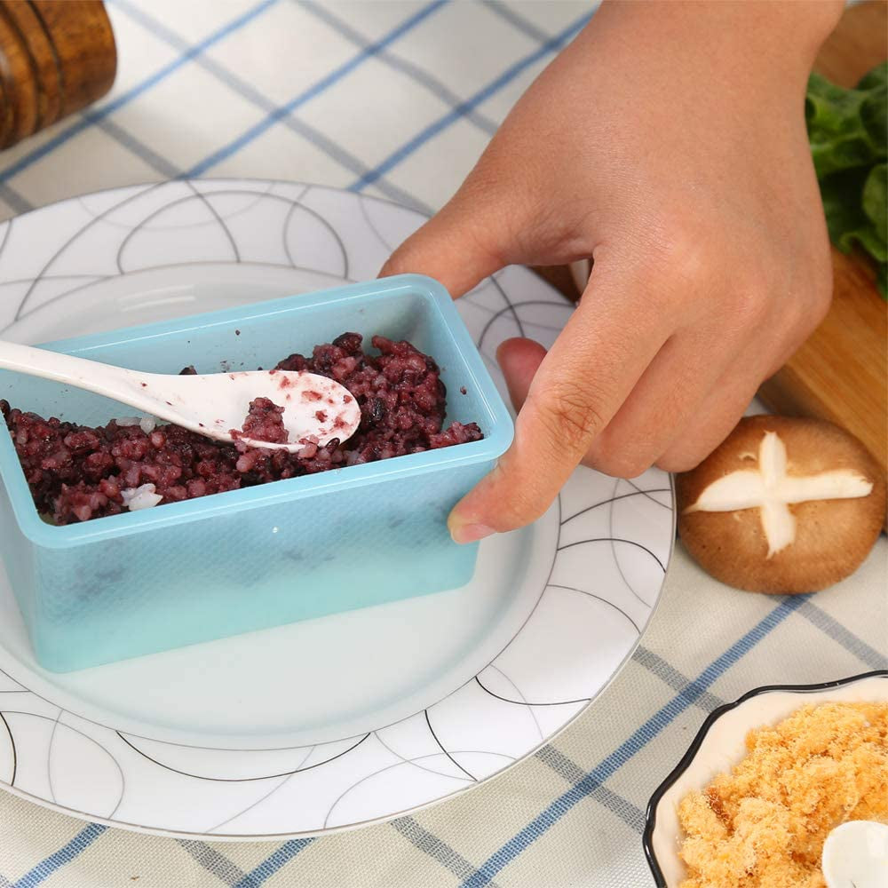 Non Stick Musubi Maker Press, BPA Free Sushi Making Kit Onigiri Mold, Non-Toxic Luncheon Meat Press Hawaiian Spams Musubi Maker Mold (Blue)