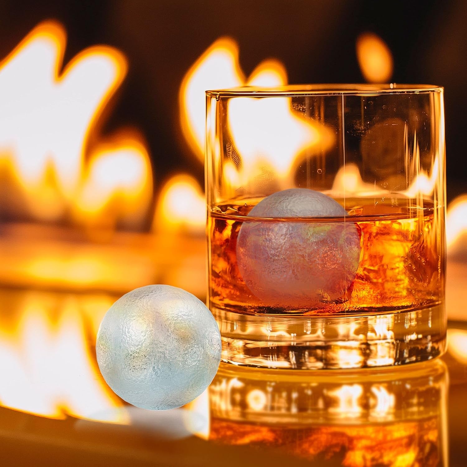 Ice Molds - Silicone Ice Cube Tray with Lid - Easy Fill and Release Ice Maker - Great for Parties and Events